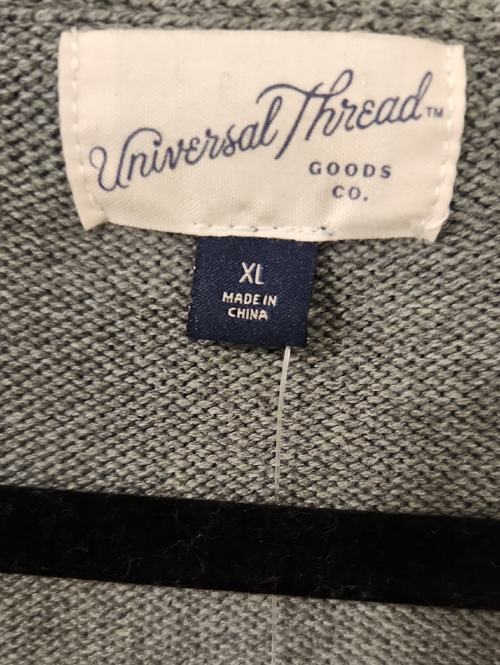 Universal Thread Heather Gray V‑Neck Ribbed Collar Sweater - Picture 2 of 7